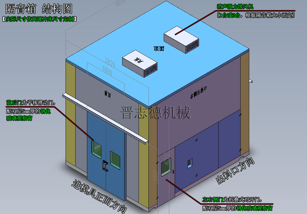 沖床隔音箱結構